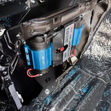 close up of mounted arb twin air compressor by seventy offroad