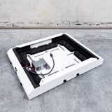 White Starlink Mini Mount with 2 Pin Deutsche Plug and 12 Volt Booster